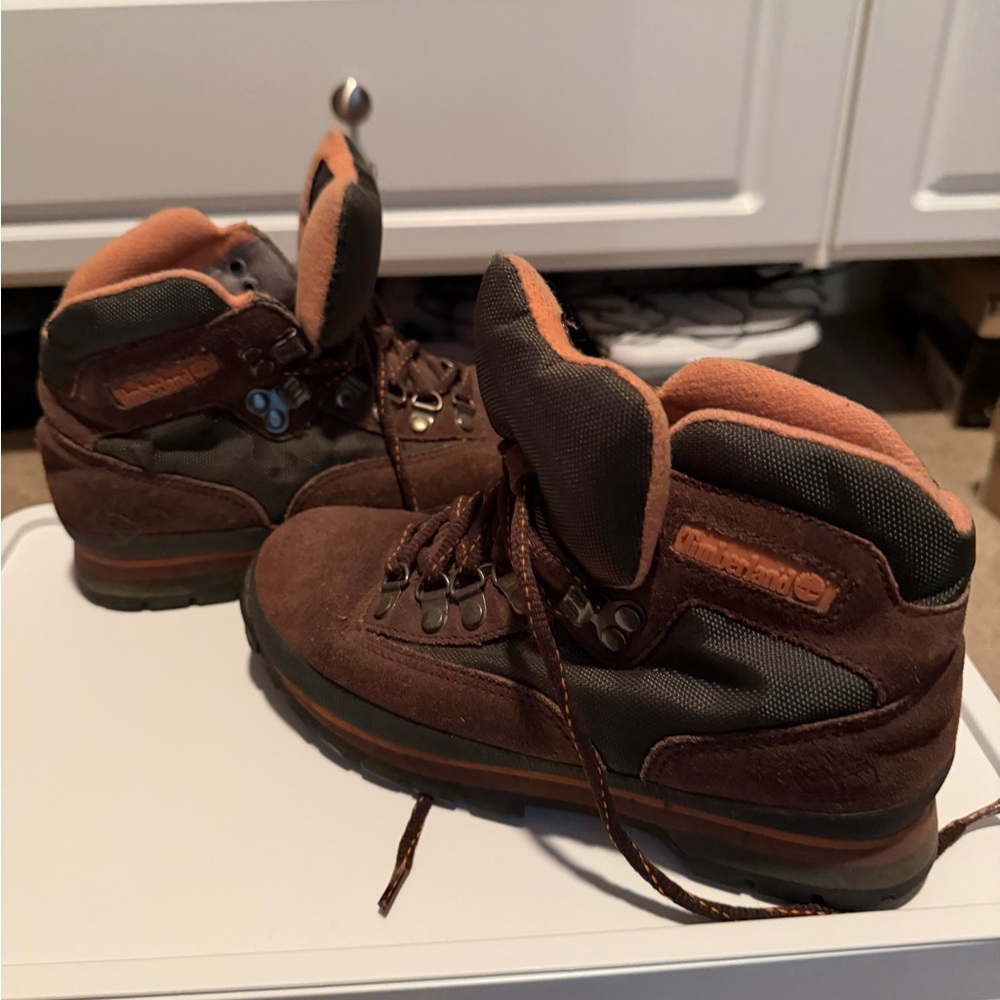 Timberland Brown and Orange Women's Winter Hiking Boots